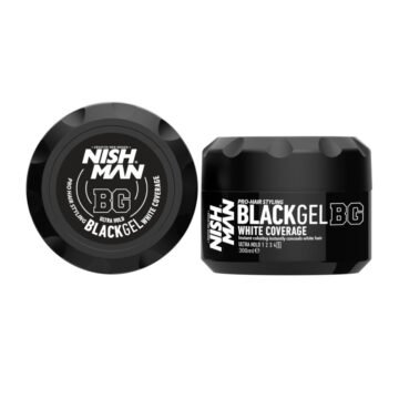 Nishman Pro Hair Styling Black Gel White Coverage BG 300ml