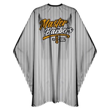 Nishman Master Barbers Cape Striped Black & White